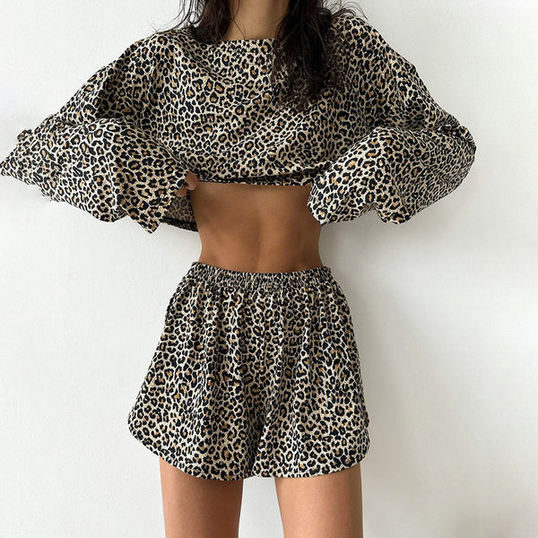 Leopard Print Pajama Set